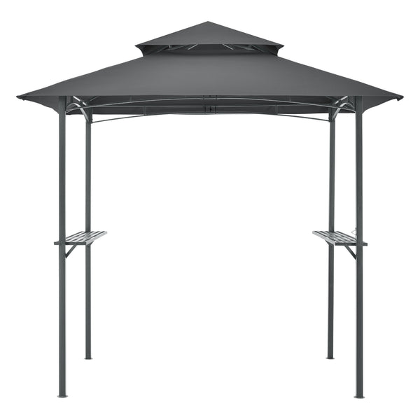 Tonnelle de Barbecue Parga 250 x 241 x 151 cm Anthracite Gris Foncé [en.casa]