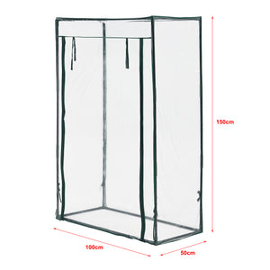Tomatengewächshaus Terzigno 100x50x150cm Transparent [en.casa]