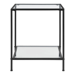 Table d'Appoint Norrtälje 55 x 45 x 45 cm Noir Transparent [en.casa]