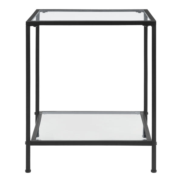 Table d'Appoint Norrtälje 55 x 45 x 45 cm Noir Transparent [en.casa]