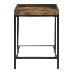 Beistelltisch Mariefred 55x40x40cm mit Ablage Dunkler Holzton [en.casa]