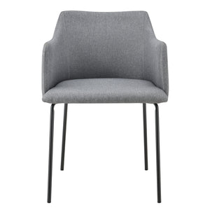 Lot de 2 Chaises Rembourrées Krakau 76 x 52 x 53 cm Gris Foncé [en.casa]