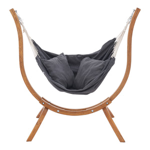 Hamac avec Cadre en Bois Grevena 155 x 106 x 143 cm [en.casa]