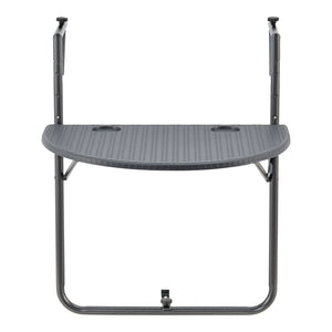 Table de balcon suspendue Cicala rabattable et réglable en hauteur 83,5 x 60 x 64 cm [en.casa]