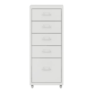 Caisson de bureau Kökar à roulettes avec 5 tiroirs 69 x 28 x 41 cm [en.casa]
