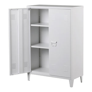 Metallschrank Oripää - 110x75x33cm - Weiß