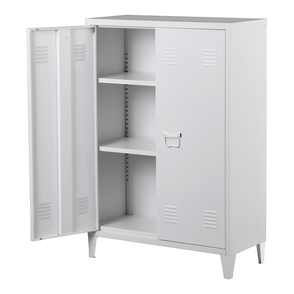 Metallschrank Oripää - 110x75x33cm - Weiß