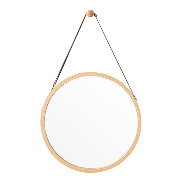 Bambus Wandspiegel Bykle rund 38 cm [en.casa]