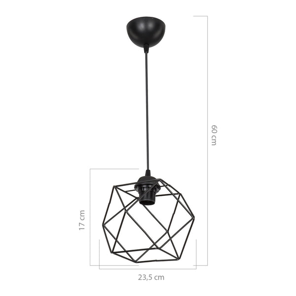 Hängeleuchte Brentwood E27 Metall Schwarz [lux.pro]