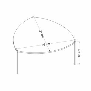 Couchtisch Gladsaxe 40x90x89 cm Walnussoptik / Schwarz [en.casa]