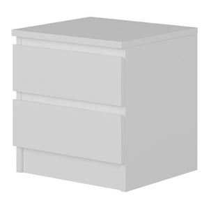 Table de chevet Fuglebjerg à 2 tiroirs 42 x 40 x 37 cm blanc [en.casa]