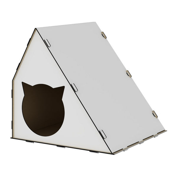 Katzenhaus Lani 40x42x40 cm Weiß [en.casa]