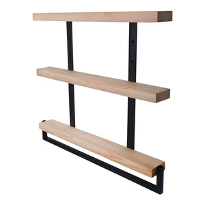 Étagère murale Nykøbing à 3 niveaux 67,5 x 79 x 8,5 cm pin naturel [en.casa]