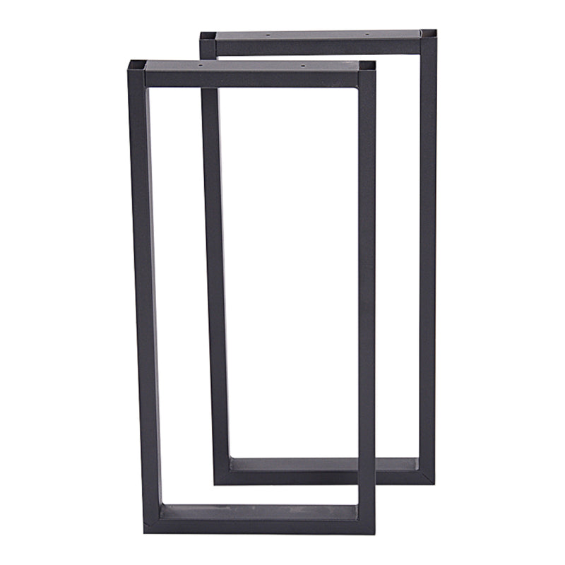Croquis coté Set de 2 pieds de table Møldrup rectangulaires en acier 56 x 27 cm [en.casa]