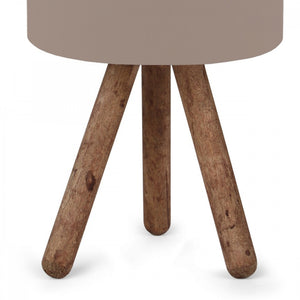 Lampe de bureau Preston E27 hauteur 33 cm bois naturel / sable [lux.pro]