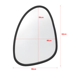 Wandspiegel Grottole schwarz, matt 62x50cm [en.casa]