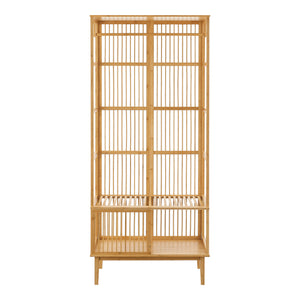 Portant à vêtements Vemb bambou 185 x 80 x 45 cm naturel [en.casa]