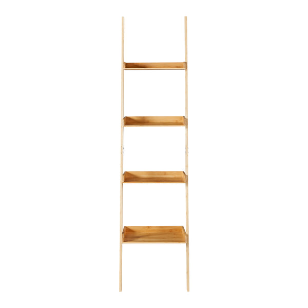 Scaffale da Terra Göinge a Forma di Scaletta 176 x 44 cm Bambù Naturale [en.casa]