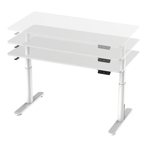 Bureau électrique à hauteur réglable pour enfants Ringe 120 x 60 cm blanc [pro.tec]