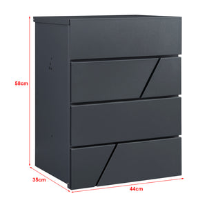 Cassetta Postale Søllerød a Muro per Pacchi 58 x 44 x 35 cm Antracite [en.casa]
