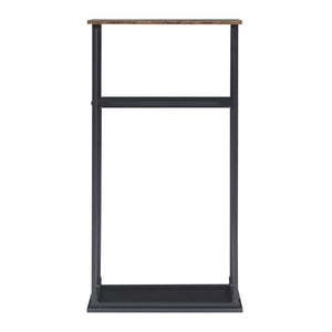 Mobile Portalegna Turku 112 x 60 x 30 cm Nero/Effetto Legno Scuro [en.casa] 
