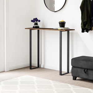 Set de 2 pieds de table Kauniainen acier 87 x 27 x 4 cm noir [en.casa]