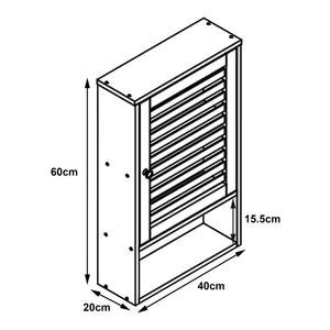 Armadietto da Parete per Bagno Gjesdal in Bambù Naturale 60x40x 20 cm [en.casa]
