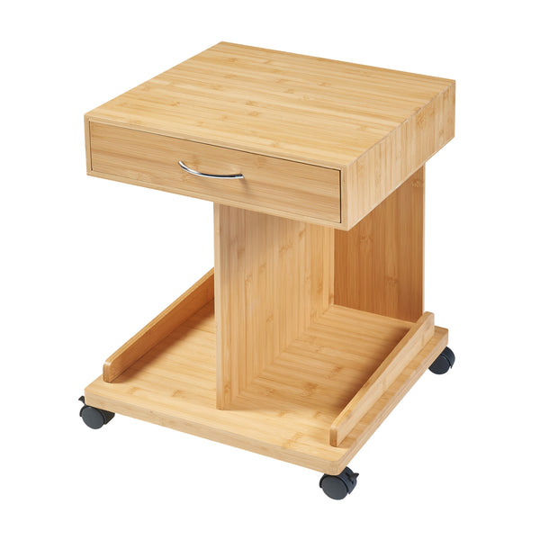 Rolltisch Jokkmokk 56,5x43x43 cm Bambus [en.casa]