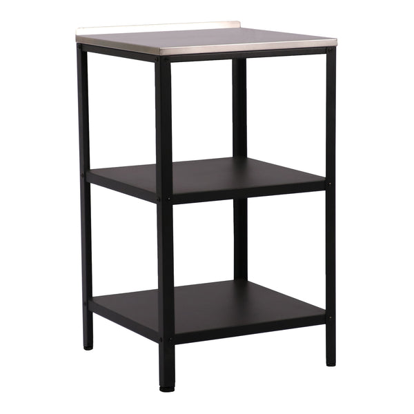 Outdoorset Bolognano Standregal und Schrank Schwarz, matt [casa.pro]