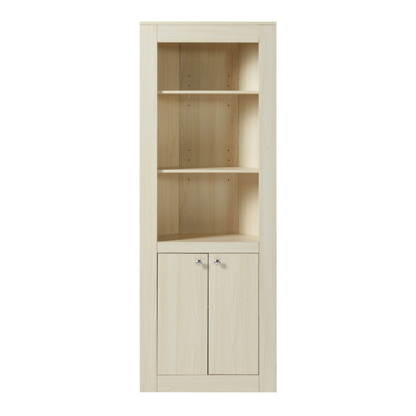 Armoire d'angle Eura avec 2 portes et 5 étagères panneau de particules 170 x 62 x 30 cm effet chêne [en.casa]