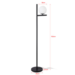 Lampadaire Aberdaron hauteur 154 cm noir blanc lux.pro
