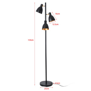 Lampada da Terra Witney con 3 Paralumi Conici Girevoli - Nero lux.pro 