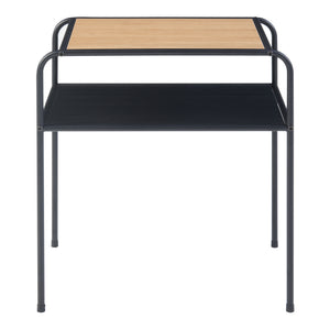 Beistelltisch Krødsherad 55x51x36cm Schwarz/Eiche [en.casa]