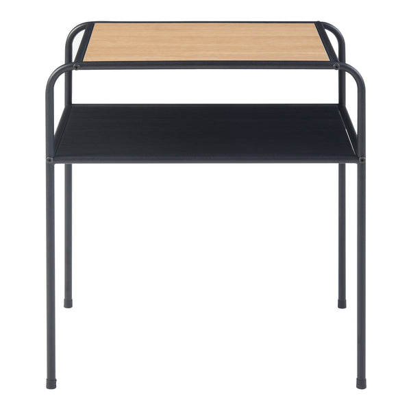 Beistelltisch Krødsherad 55x51x36cm Schwarz/Eiche [en.casa]