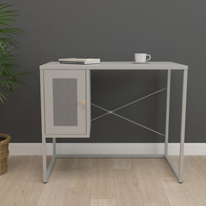 Bureau Sund acier 75 x 100 x 50 cm gris [en.casa]