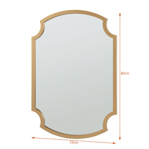 Wandspiegel Aura 80x55 cm Goldfarben [en.casa]