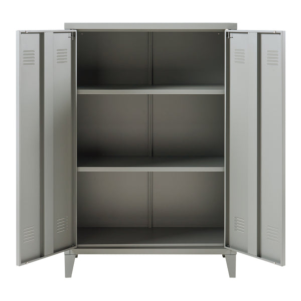 Metallschrank Oripää - 110x75x33cm - Dunkelgrau
