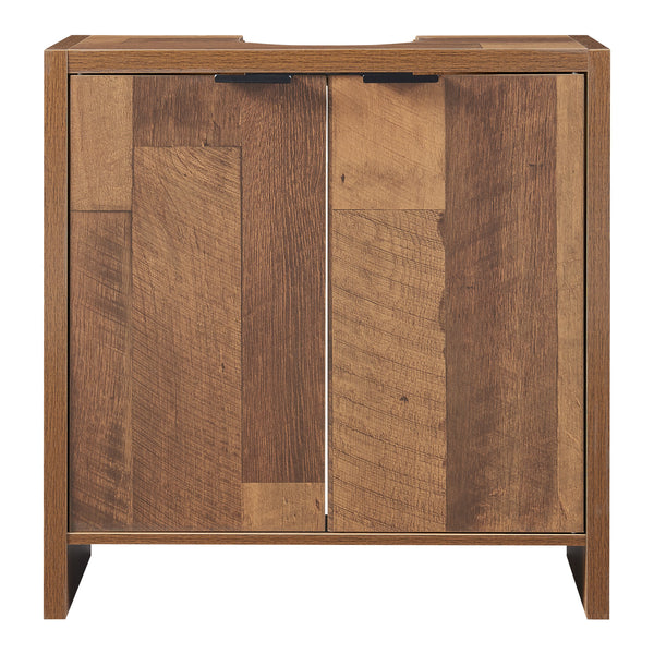 Meuble sous lavabo Namsskogan 60 x 60 x 30 cm effet noyer noir [en.casa]