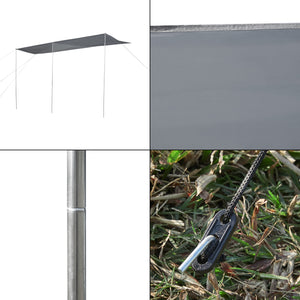 Auvent de caravane Beuningen 400 x 240 x 235 cm gris pro.tec