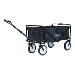 Chariot de jardin Stenlille pliable capacité de charge 80 kg noir pro.tec