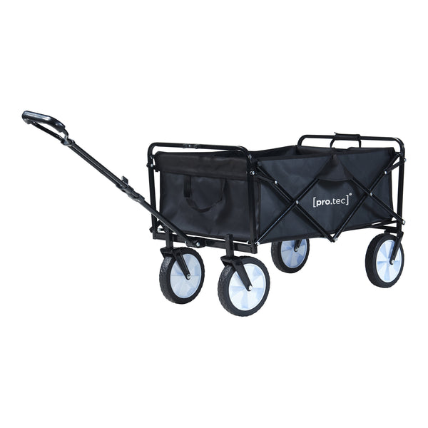 Chariot de jardin Stenlille pliable capacité de charge 80 kg noir pro.tec