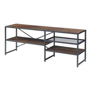 Meuble TV Västiarharg 120 x 30 x 46 cm noir effet noyer [en.casa]