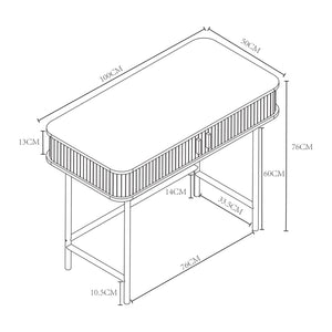 Table console Tvedestrand 100 x 50 x 76 cm [en.casa]