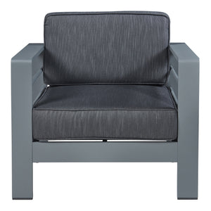 Fauteuil d'extérieur Avise 62 x 81 x 70 cm anthracite gris foncé casa.pro