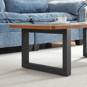 Set di 2 Gambe Quadrate Lunderskov per Mobili 'Fai da Te' - Altezza 35 cm - Acciaio Nero [en.casa]