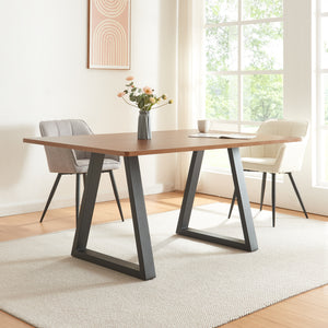 Lot de 2 pieds de table Lyngby acier 72 x 70 cm noir [en.casa]