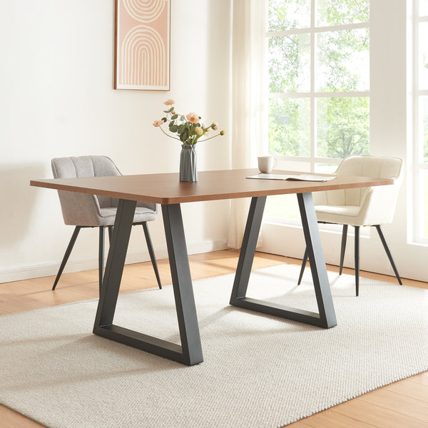 Lot de 2 pieds de table Lyngby acier 72 x 70 cm noir [en.casa]