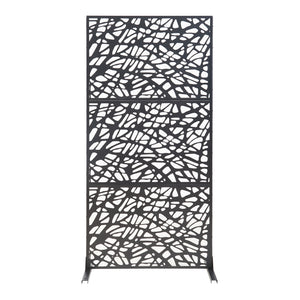 Cloison de séparation Poskind acier 200 x 100 x 50 cm noir casa.pro 