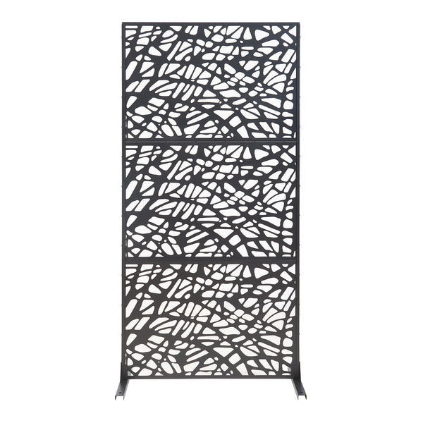 Cloison de séparation Poskind acier 200 x 100 x 50 cm noir casa.pro 