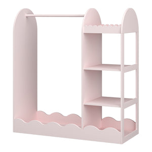 Portemanteau pour enfants Vestnes 100 x 94 x 38 cm rose [en.casa]